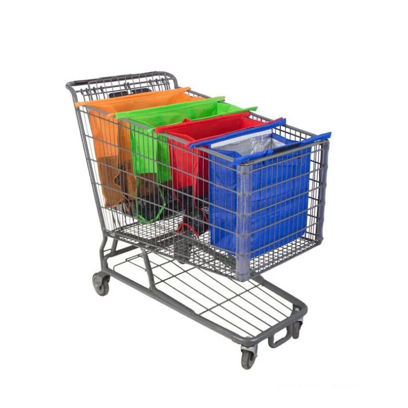 50 компл./лот корзина тележка сумки складные многоразовые продуктовые