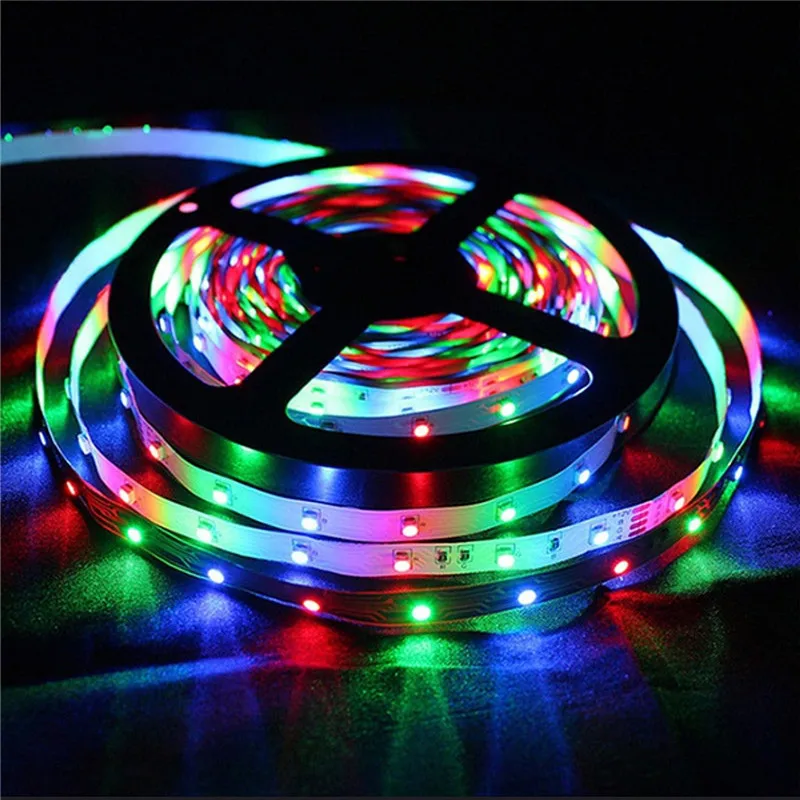 10 м 20 SMD 2835 RGB Светодиодная лента 5 не водонепроницаемая DC 12 В гибкая полный комплект + адаптер