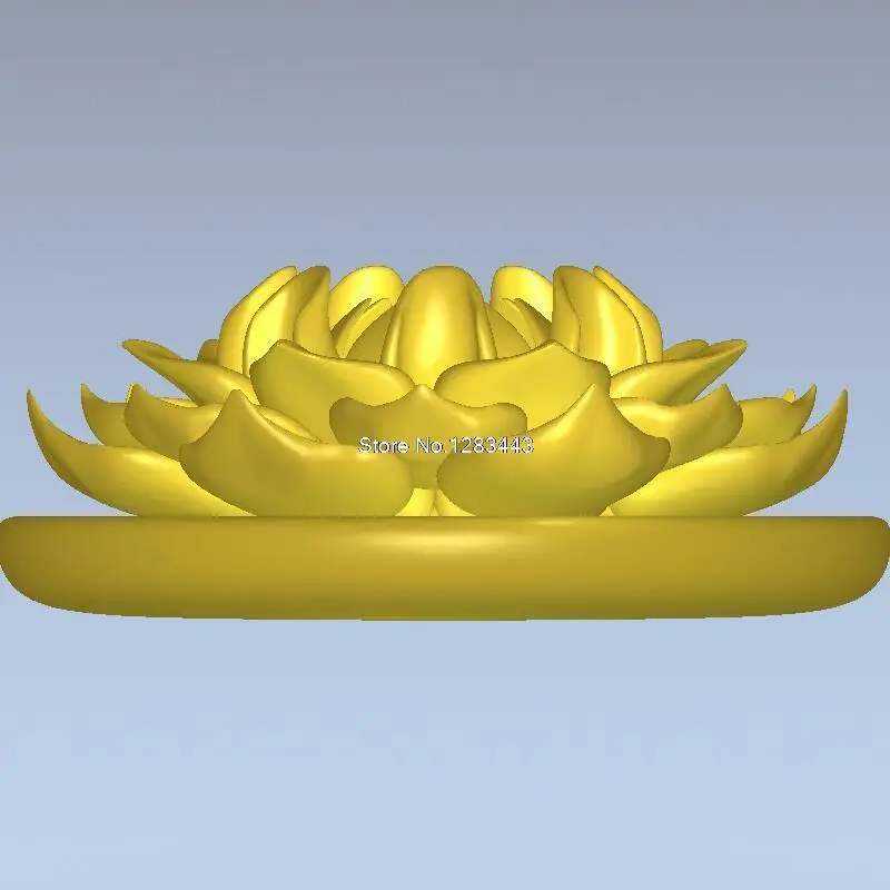 Лотоса резная фигура Цветочная стойка кровати резные рельефы 3d модель рельеф для