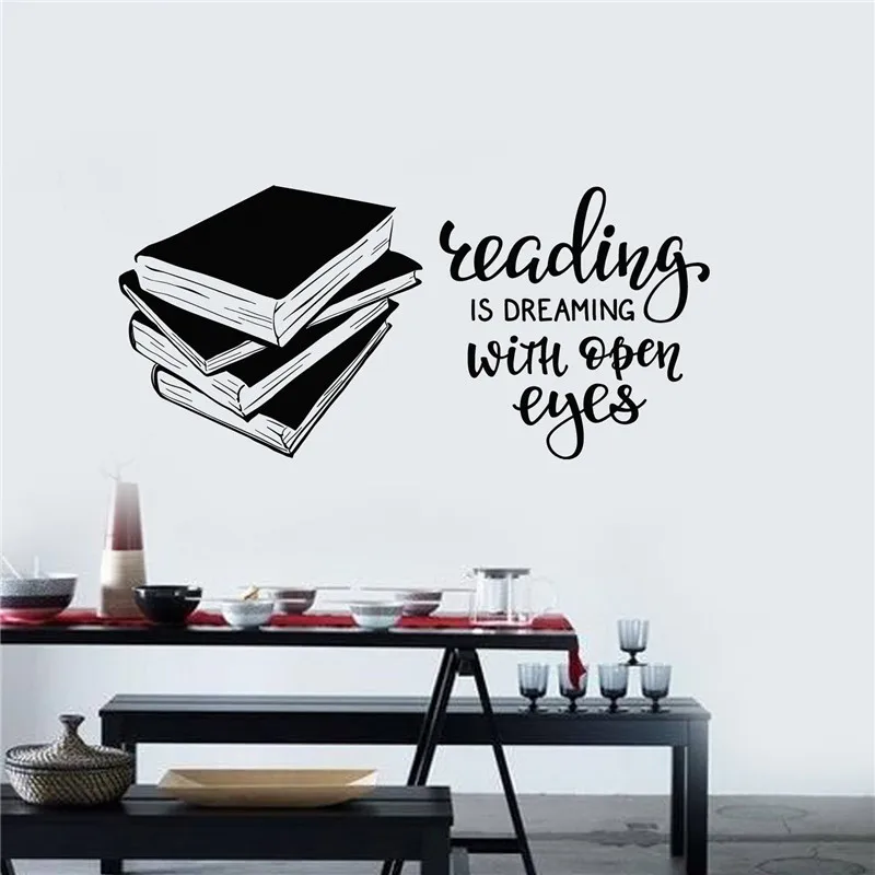 Цитата библиотеки чтения книги настенные стикеры виниловые художественные