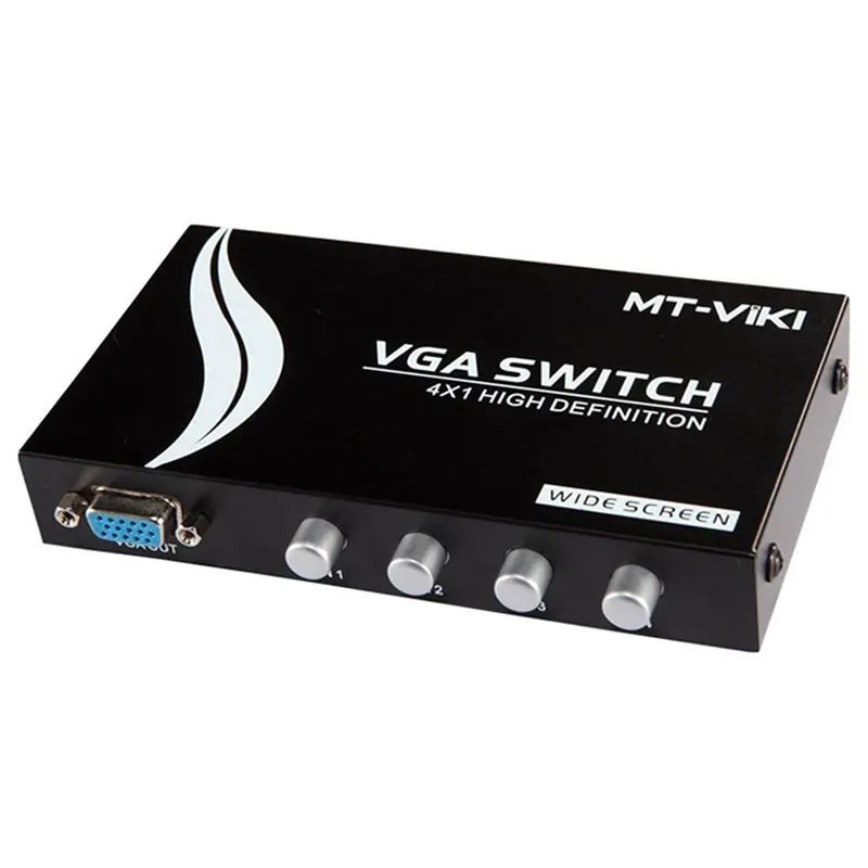 

4 Port VGA Switch Box Video Selector 4 Input to 1 Output Auto Scaling Support High Resolution New Arrival