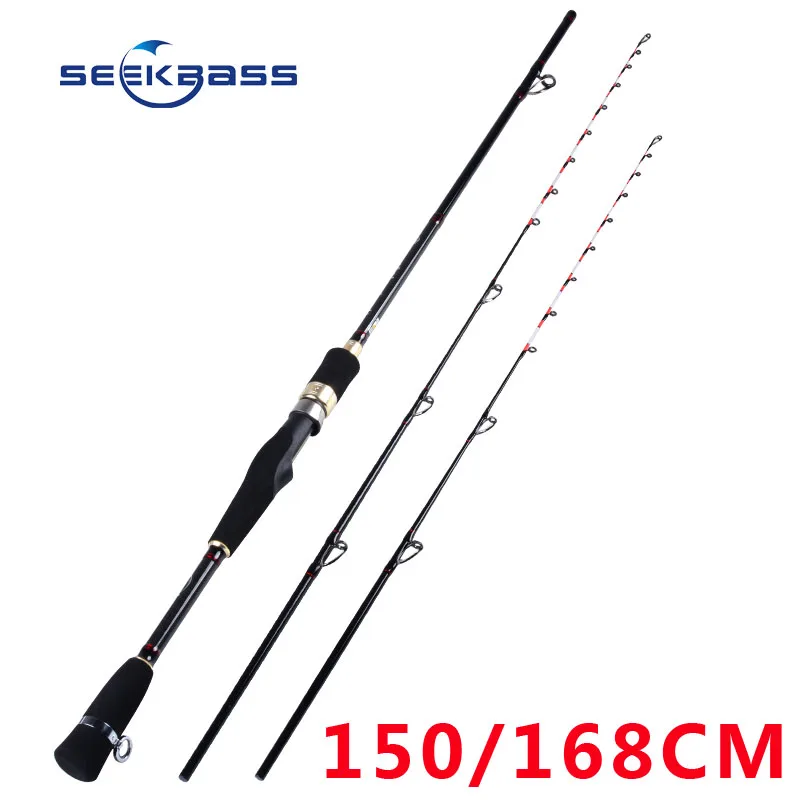 Белый SEEKBASS 150/168cm 170/190cm new product Light Saltwater Boat Squid Fishing Rod Solid Glass Fiber Material Tip Spinning Fishing - Цвет: Белый