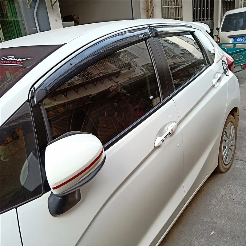 Для Honda FIT Jazz Пластиковый оконный козырек Vent Shades Защита от солнца и дождя для 2014 15 16