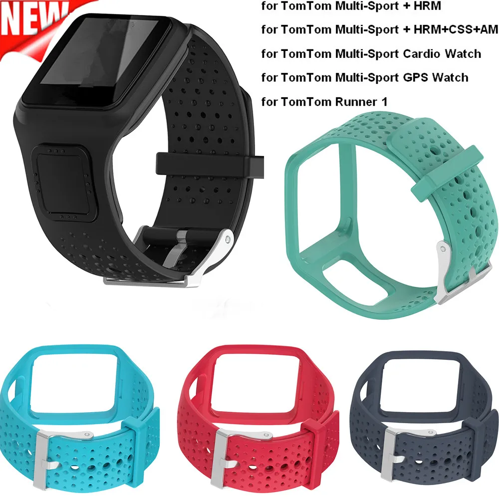 Высококачественный силиконовый ремешок COMLYO для TomTom Multi-Sport GPS часов Runner 1
