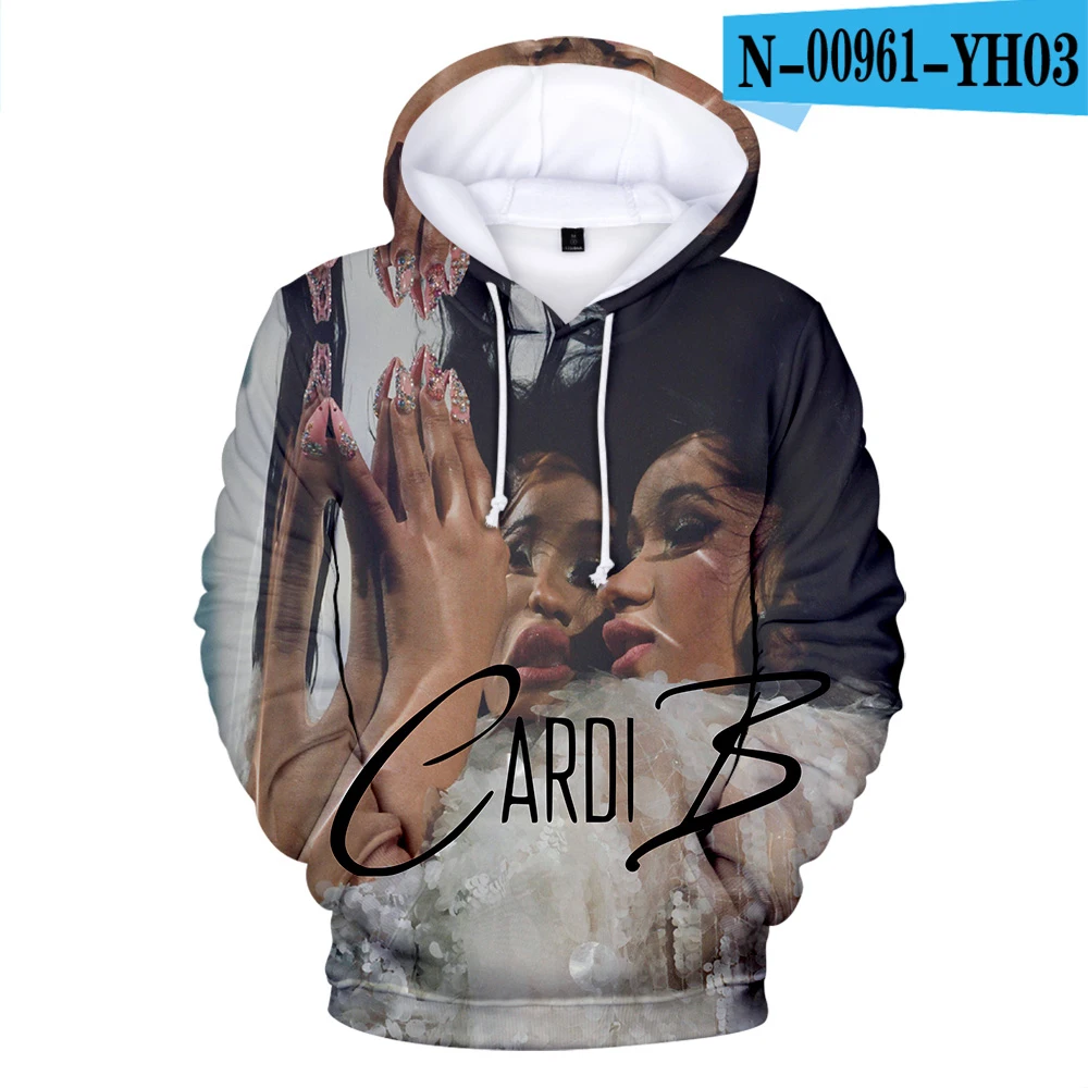 3D Толстовка rapper Cardi B 3D Толстовка Женская толстовка с принтом утонченность Cardi B Толстовка Мужская Хип-Хоп Harajuku Толстовка XXS-4XL - Цвет: 3D