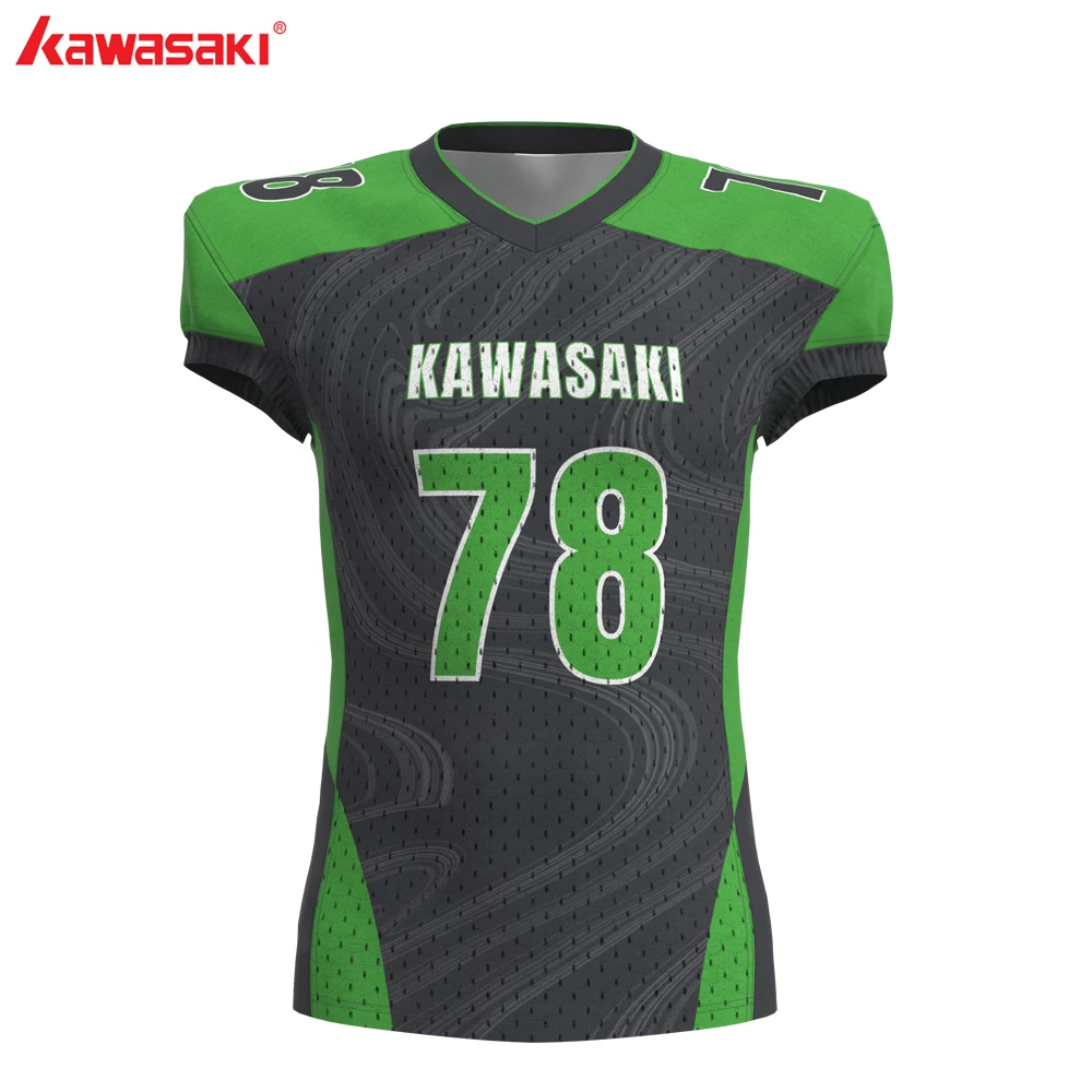 Бренд Kawasaki Youth на заказ сублимированный американский футбол Джерси Мужская США коллаж тренировка дышащая спортивная футбольная майка