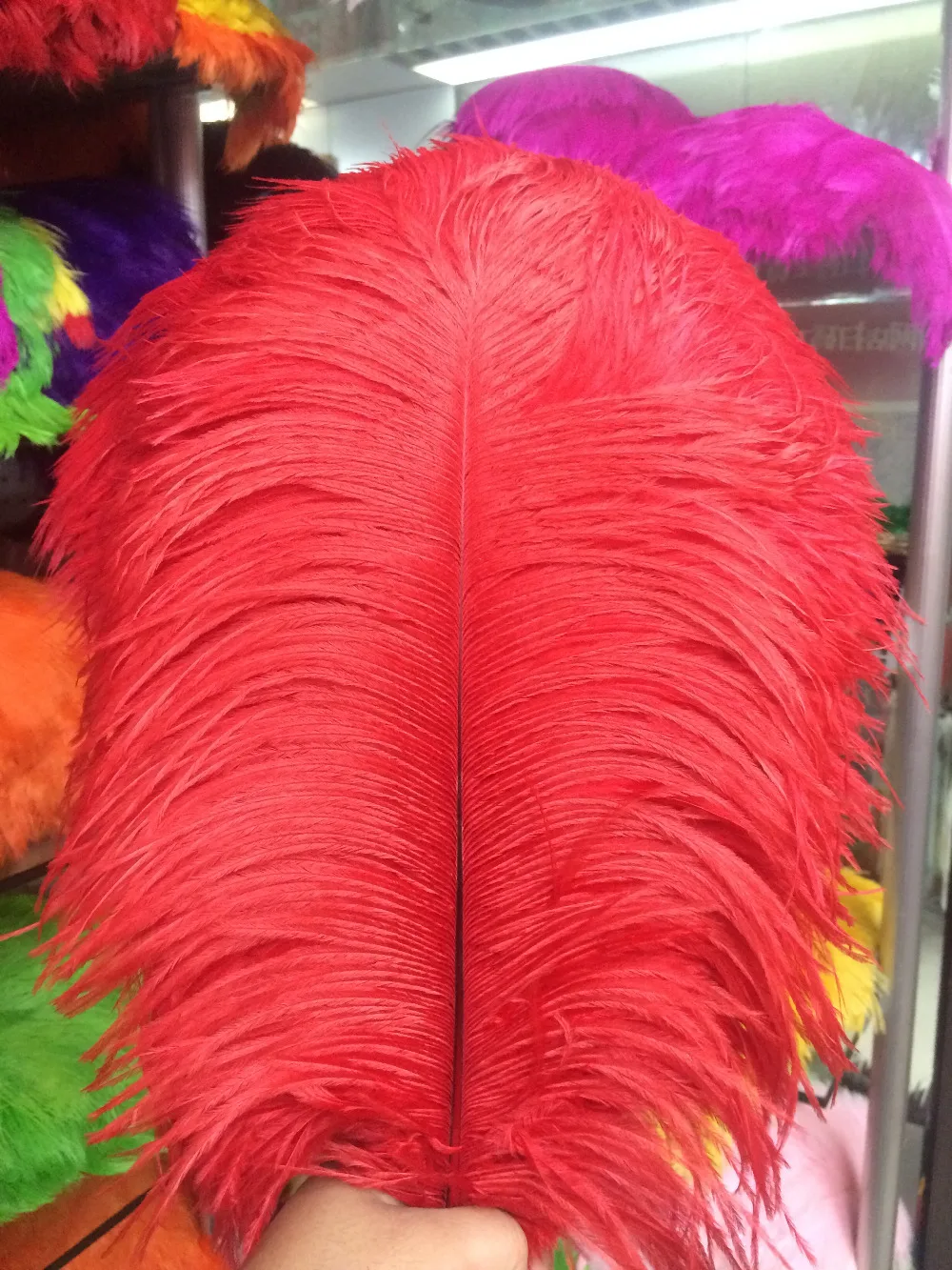 Plumas de avestruz hermosas, 16-18 pulgadas, 40-45 cm, elecci&oacute;n de colores, 50 unidades-4