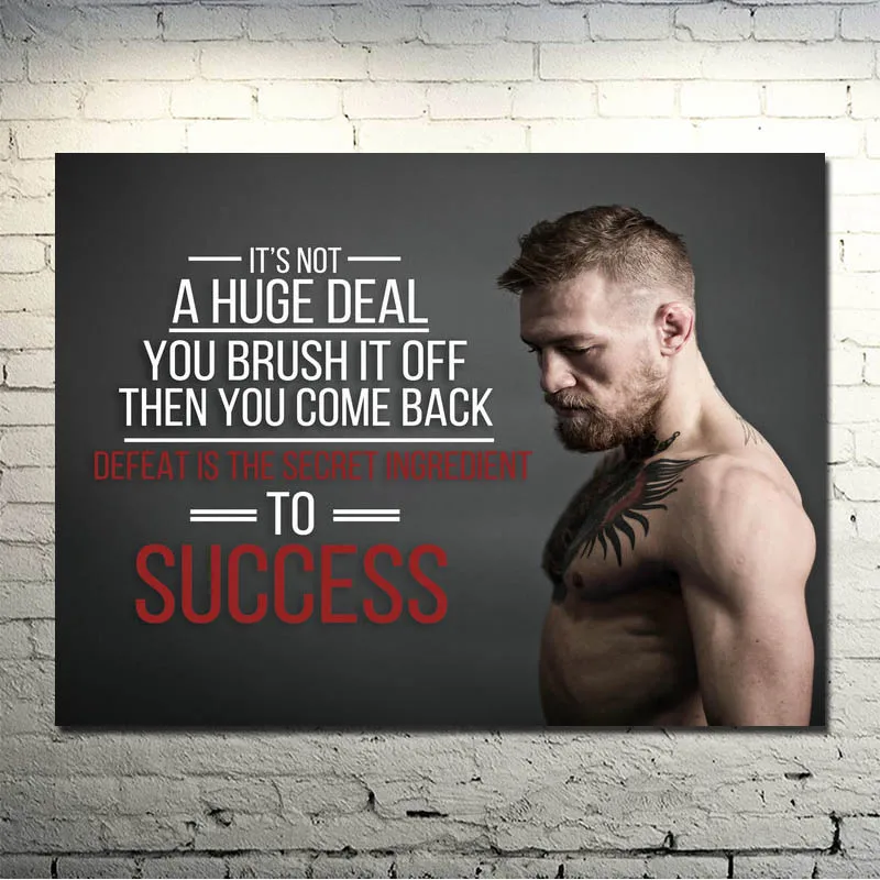 Мотивационный постер Conor McGregor из шелка или холста для бокса 13x18 32x43 дюйма картина