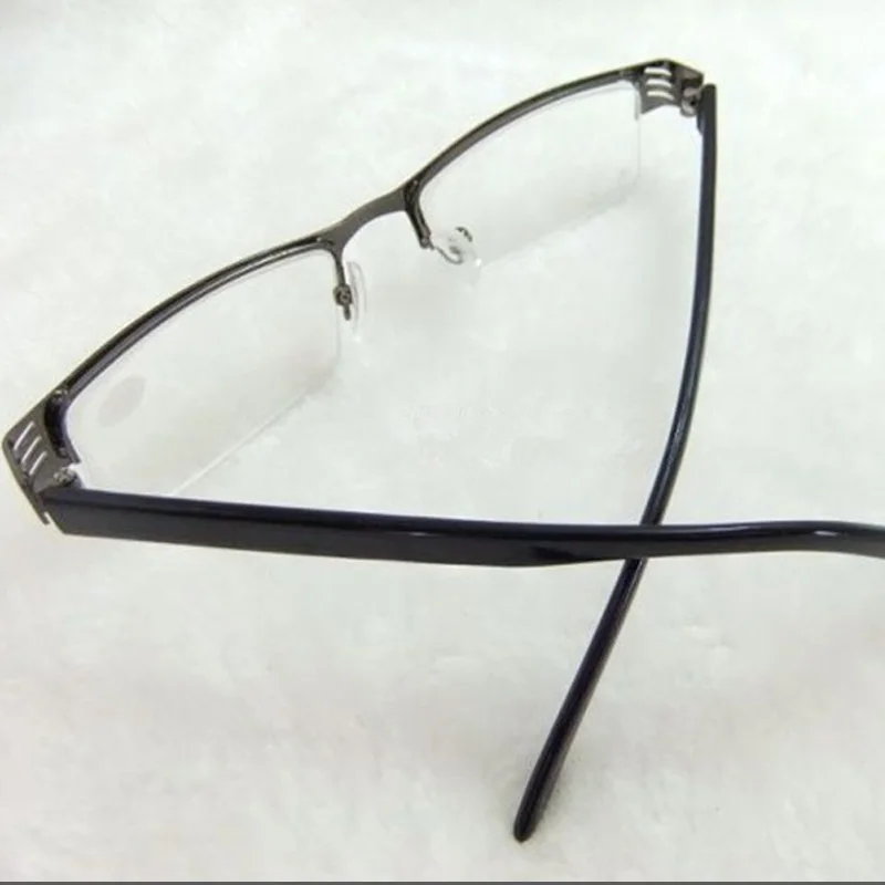 Классические очки для чтения с полимерными линзами металлические Полуободковые