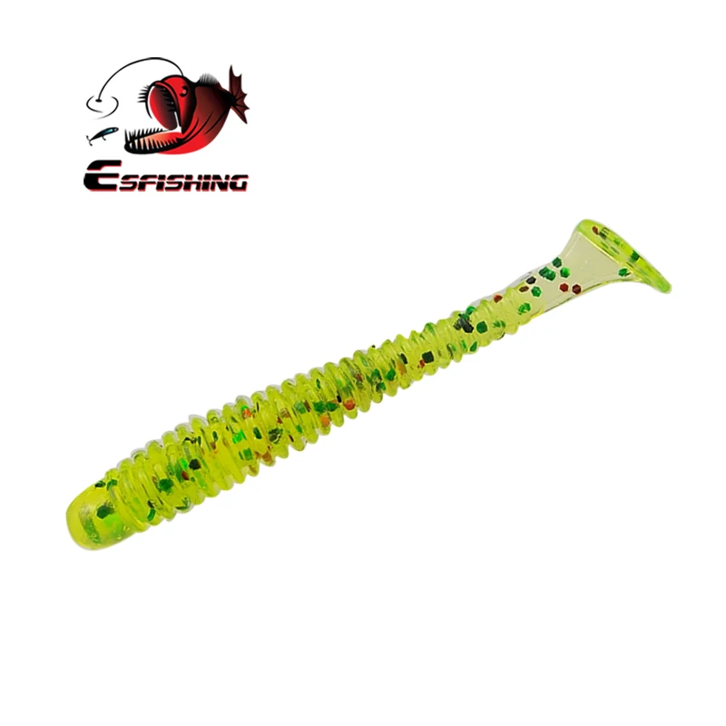 ESFISHING Ring Shad 12 шт. 50 мм мягкие приманки силиконовые приманки искусственные Pesca Leurre Souple рыболовные приманки - Цвет: PA20