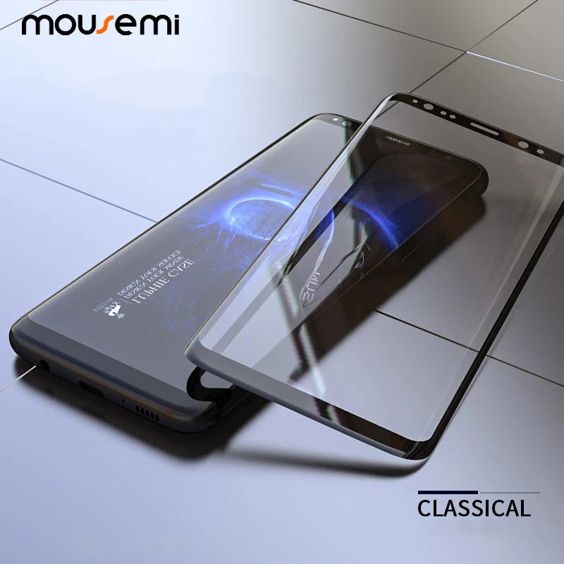 MOUSEMI For Samsung Galaxy S6 S7 Edge S9 Plus Note 8 9 3D Curved Full Cover Tempered Glass On S8 Screen Protector | Мобильные