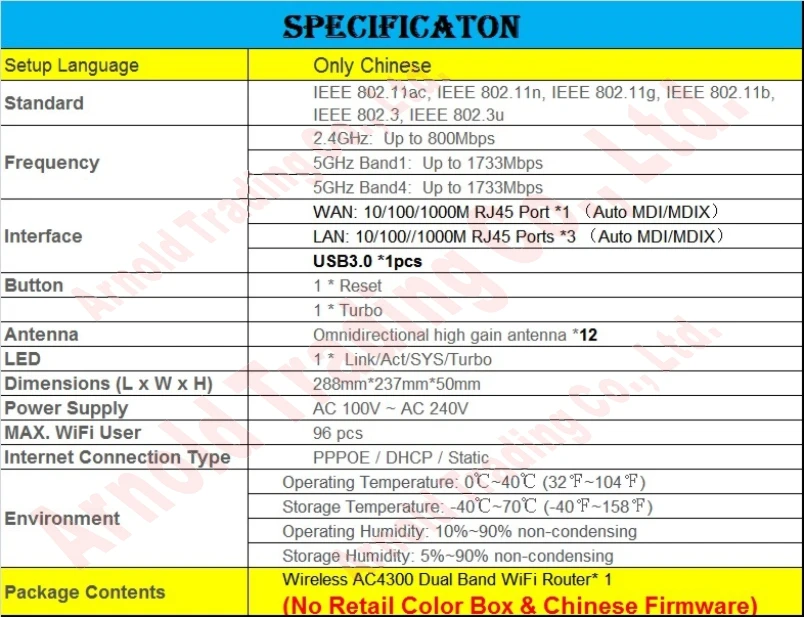 Беспроводной маршрутизатор с 12 антеннами 802.11AC 3 диапазона 4300 м | Компьютеры и офис