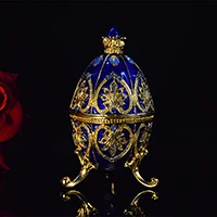 QIFU, Новое поступление, подарок, красочное пасхальное яйцо, безделушка, коробка, украшение для дома, подарок - Цвет: 4977Blue
