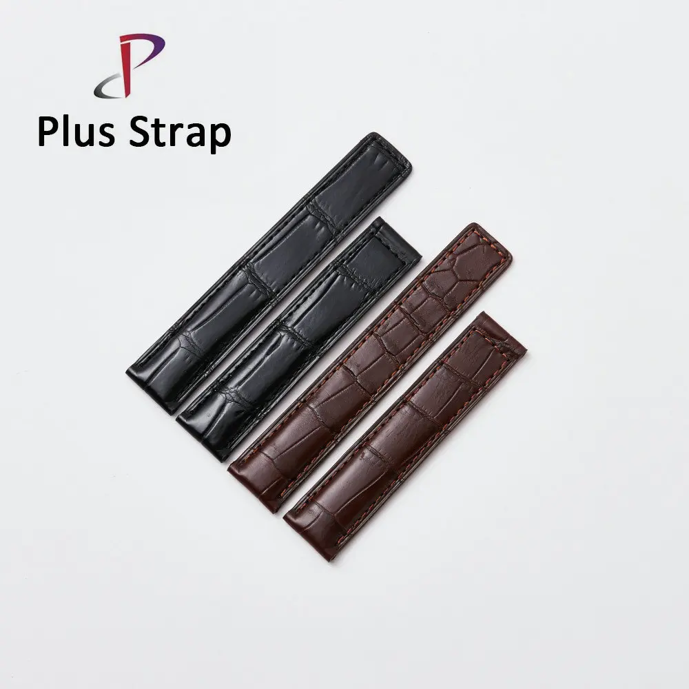 Plus strap 19 20 22mm Men Real Crocodile Skin Watch band for conventionWatches Strap Replacement Wristband Women Belt no Buckle | Наручные