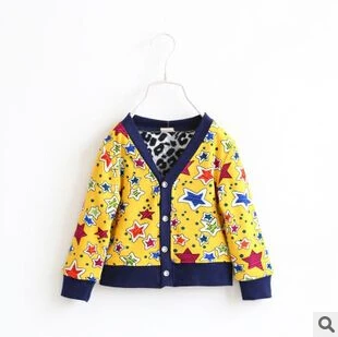 (5pieces/lot )Printed Pentagram Bunk children unisex cardigan new 2014 autumn/ winter boys girls jacket kids jackets | Детская одежда и