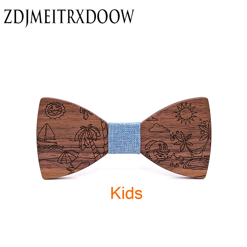 Children Fashion Formal Wooden Bow Tie Kid Classical Dot Bowties Colorful Butterfly Wedding Party Pet kids Bowtie Tuxedo Ties