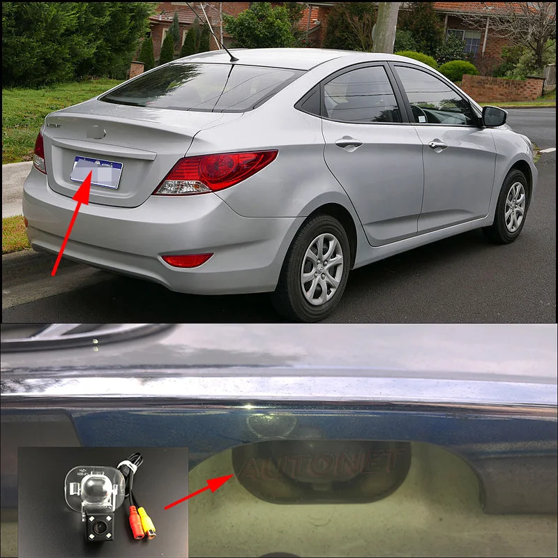 Камера заднего вида AUTONET для Hyundai Solaris RB sedan 2011 2012 2013 2014 2015 2016 камера ночного