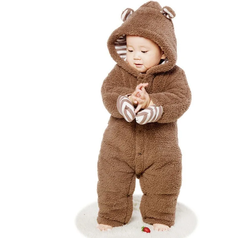 Baby Romper Новинка; Детский комбинезон; утепленная одежда для малышей; теплые комбинезоны для новорожденных; осенне-зимняя одежда; комбинезон; костюм для маленьких мальчиков; - Цвет: Baby Romper