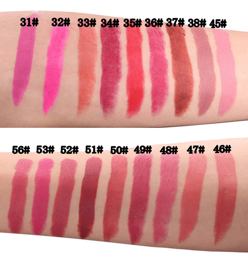 Maquiagem Lipstick 22 Sexy Red Color Nude Paint Batom Matte Waterproof Long Lasting Makeup Cosmetics |