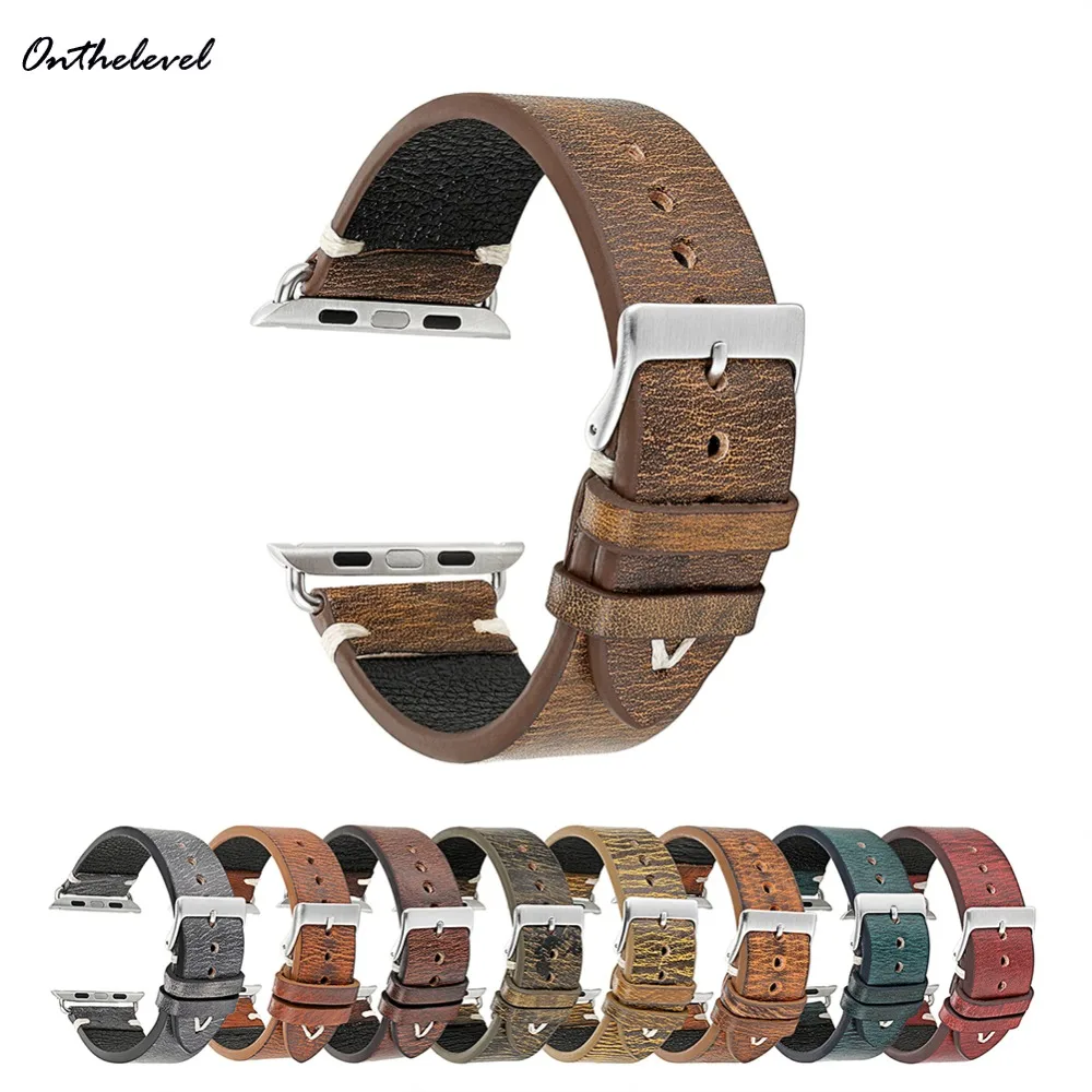 Ремешок кожаный для Apple Watch Band 38 мм 42 iwatch Series 1 2 3 4 # D|Ремешки часов| |