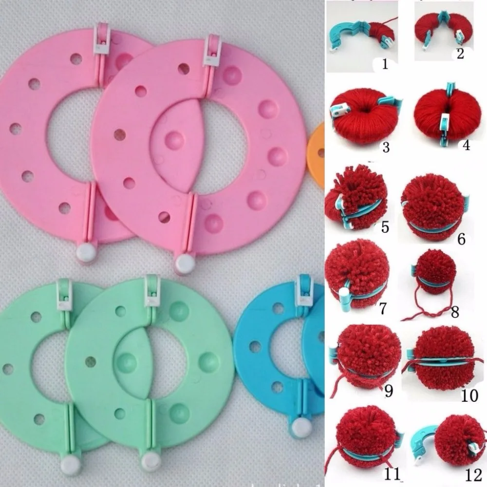 8 шт. 4 размера шерстяными помпончиками на чайник вязаный инструменты пряжа