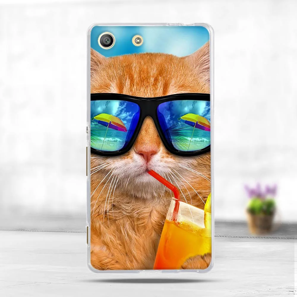 Роскошный 3D Мягкий Силиконовый ТПУ чехол для Sony Xperia M5 E5603 E5606 милый животный