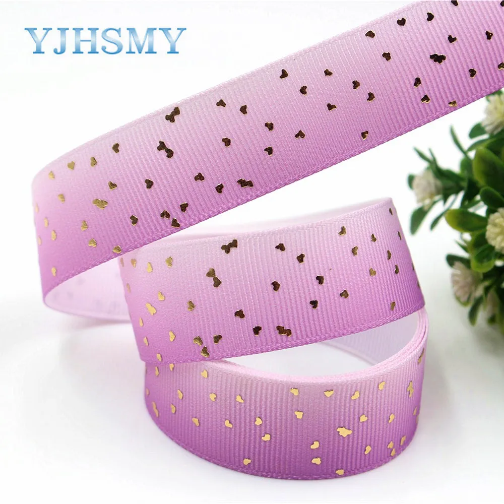 YJHSMY D 171005 662 10 ярдов 22 мм бронзовые ленты термопечать grosgrain Свадебные аксессуары DIY