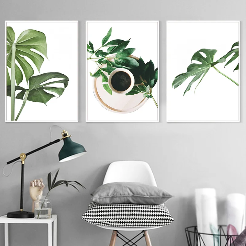 Палм-зеленых растений пейзаж кофейные постеры стены искусства фотографии холст