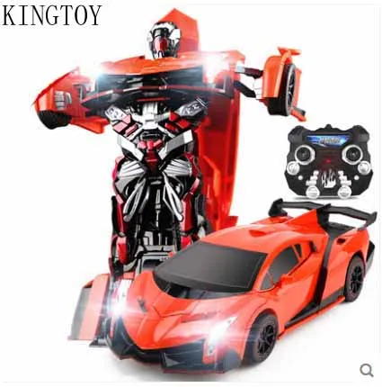 Детская usb зарядка RC автомобиль пульт дистанционного управления деформированная машина робот игрушка