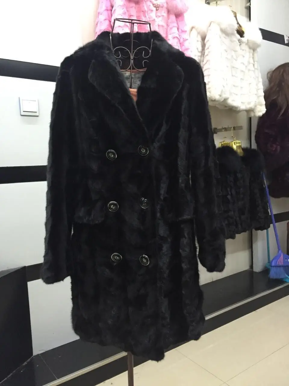 Женское натуральное Норковое меховое пальто Модное теплое | Женская одежда