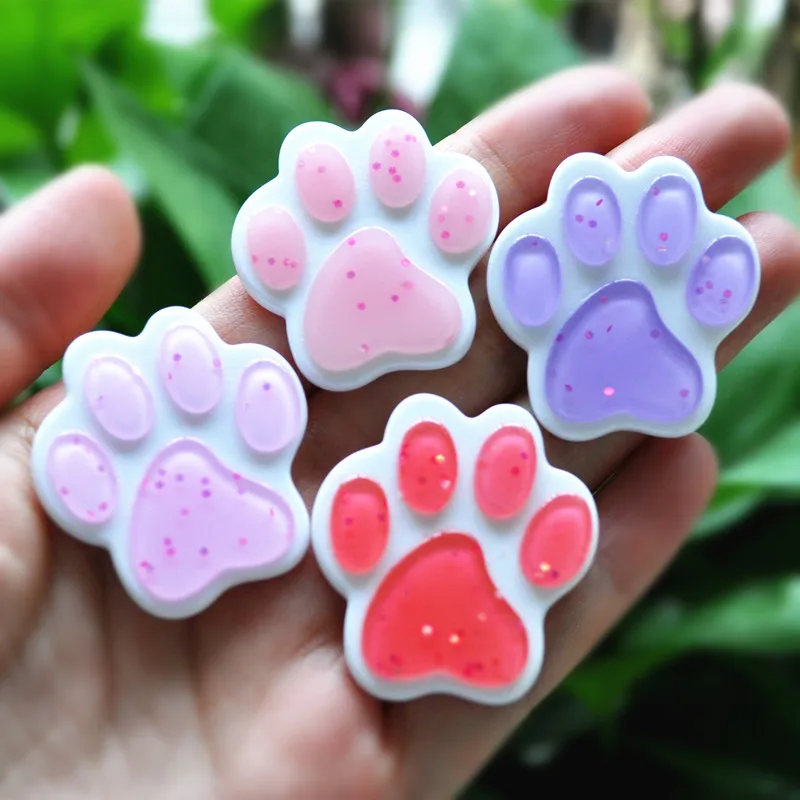 

12pcs very cute diy resin beads parts resin bear paw for DIY decoration