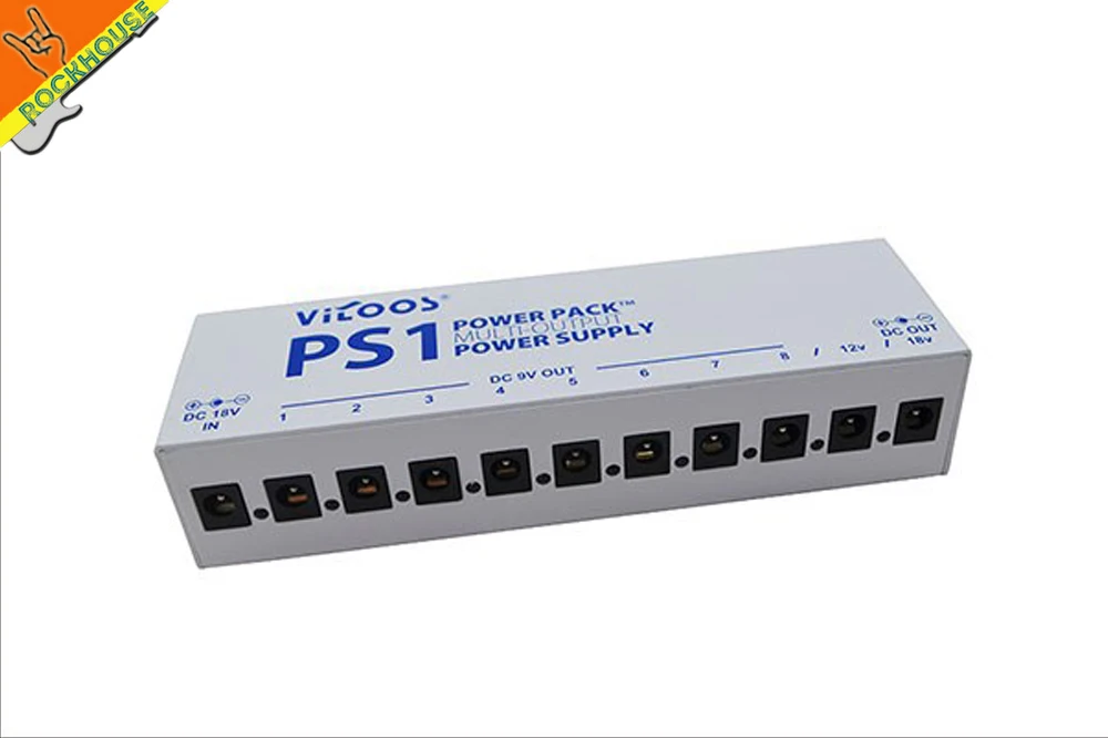Vitoos PS1 гитарный эффект педали Электропитание десять изолированный выход (8 Way DC 9V