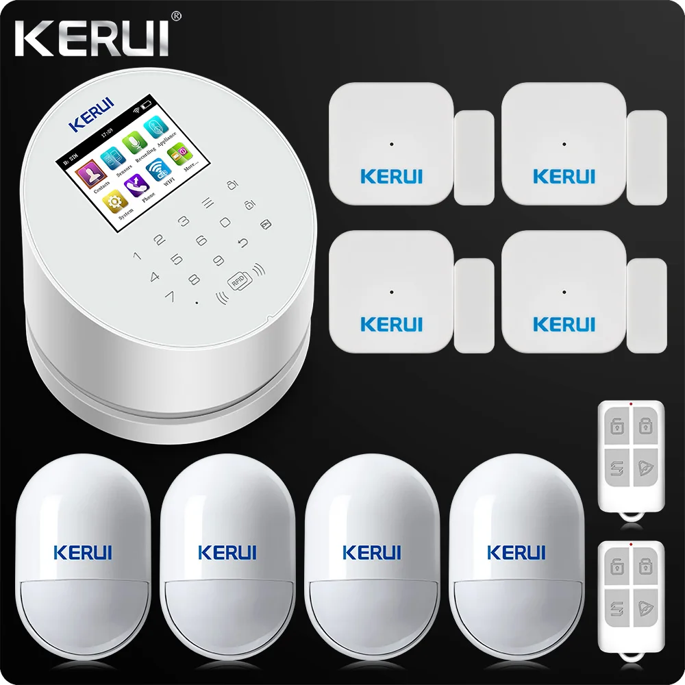 KERUI W2 WiFi GSM PSTN RFID Главная охранной сигнализации Системы цветной TFT ЖК дисплей