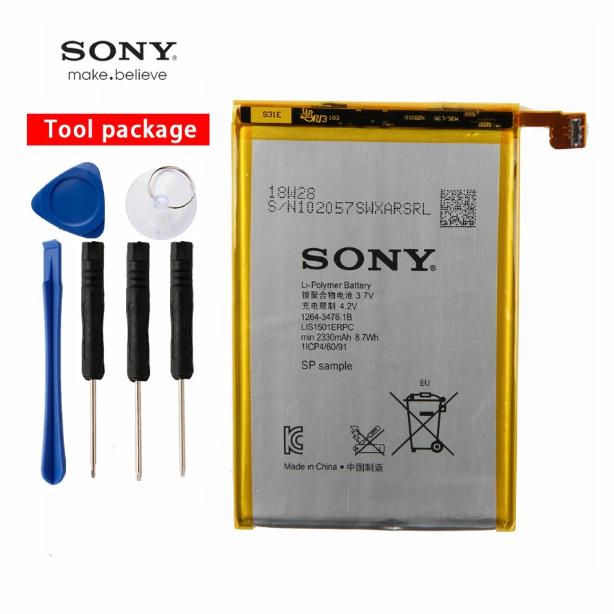 Оригинальный аккумулятор для телефона Sony Xperia ZL L35h LIS1501ERPC ZQ C650X C6502 C6503 C6506 L35 L35i L35a
