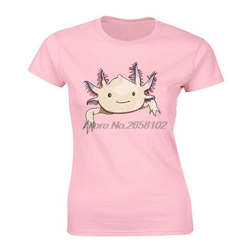 Axolotl Friend женская футболка с забавным мультяшным принтом животных 100% хлопок
