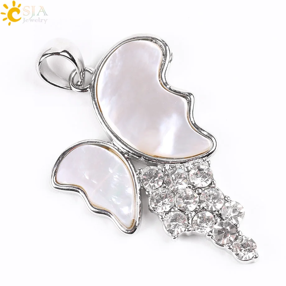 CSJA натуральная белая розовая раковина перламутровая Швабра Бусины Ожерелья