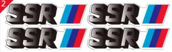 4 x новейшие SSR аксессуары автомобиля наклейки для SSR колеса автомобиля обода украшения наклейки серии - Название цвета: Style 2