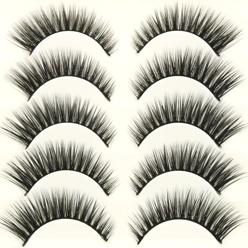 

YOKPN 2016 New 3D Thick False Eyelashes 3D Cross False Eyelashes Naturally Slim High Quality Makeup Tool False Eyelashes