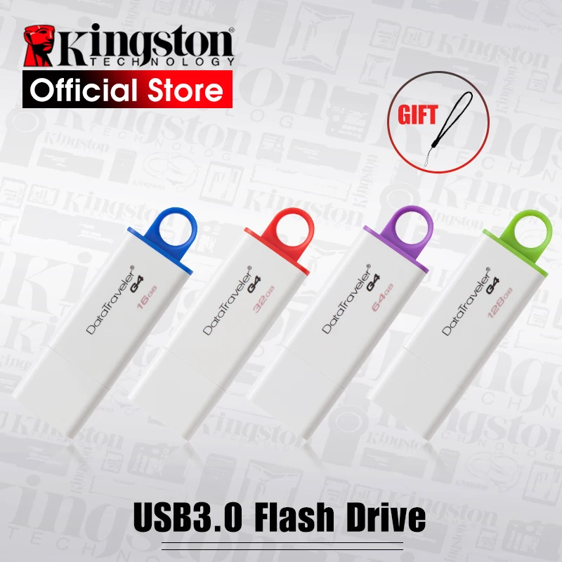 

Флеш-Диск Kingston USB 3,0 DataTraveler G4 16 Гб/32 ГБ/64 Гб/128 ГБ