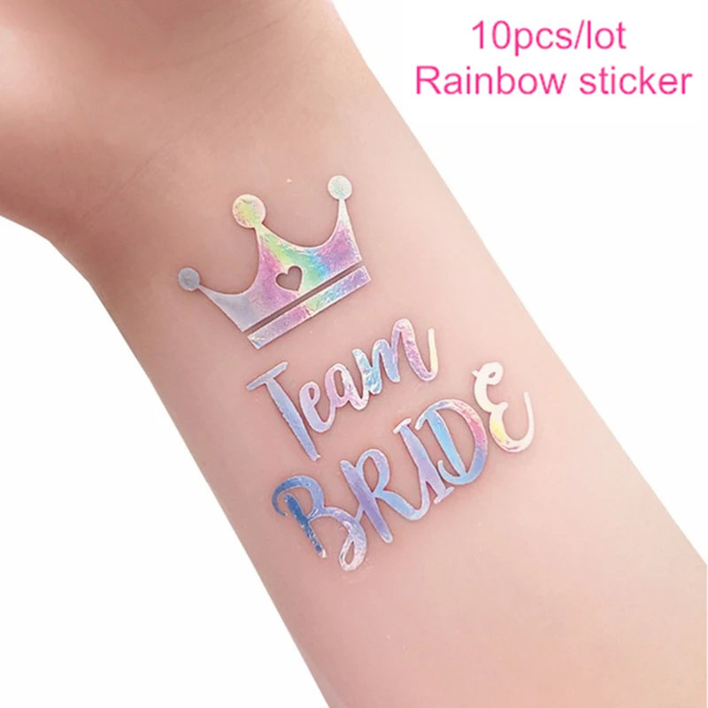 Sticker TEAM BRIDE Невеста команда татуировки Бейсбол Кепки девичник вечерние шапка с надписью "Bride To Be" сделай сам "вечерние украшения на День святого Валентина свадебные украшения поставки, W - Цвет: Sticker TEAM BRIDE