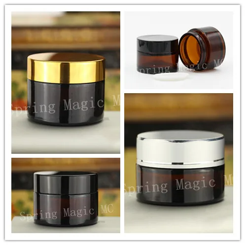 30 г бутылка крема из коричневого стекла с золотой/черной/Матовой серебряной