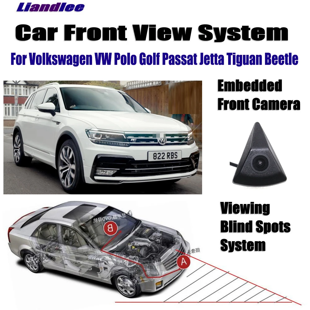 Liandlee Авто фронтальная камера для VW GOLF Bora Jetta Touareg Passat встроенный логотип (не задний