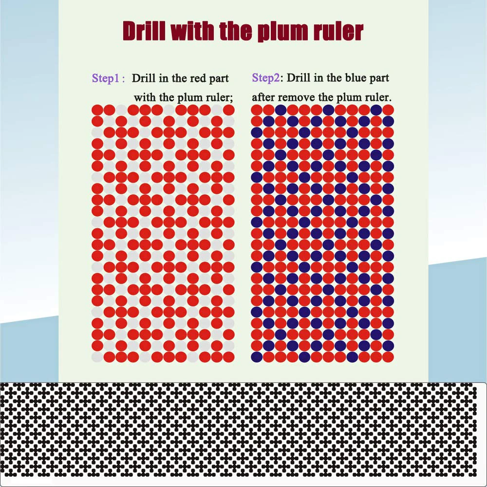 5D DIY Diamond Painting Tool Stainless Steel Ruler with 699 Blank Grids for Round Full Drill &amp Partial | Дом и сад