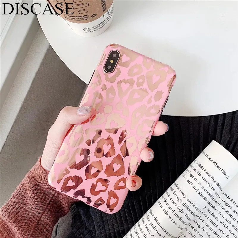 DISCASE модный горячий тиснение для iphone 6 6s XR XS MAX глянцевый IMD темперамент Леопард 8