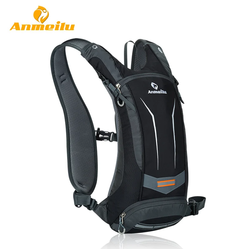 Black (no water bag) Мини велосипедный рюкзак Anmeilu 8L, водонепроницаемый, дышащий, велосипедный рюкзак, для путешествий, пеших прогулок, альпинизма(2 л, сумка для воды, опция - Цвет: Black (no water bag)