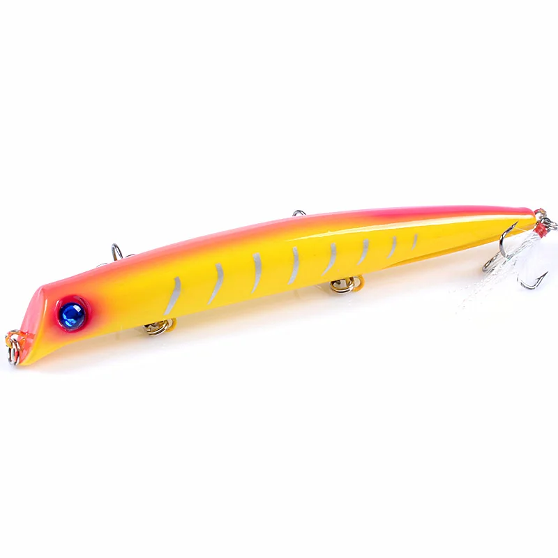 Ufishing 12.8cm/15.4g Top Water Fishing Lure 1Pcs/Lot Minnow Popper Bait Quality Plastic Bass Pike Lures | Спорт и развлечения