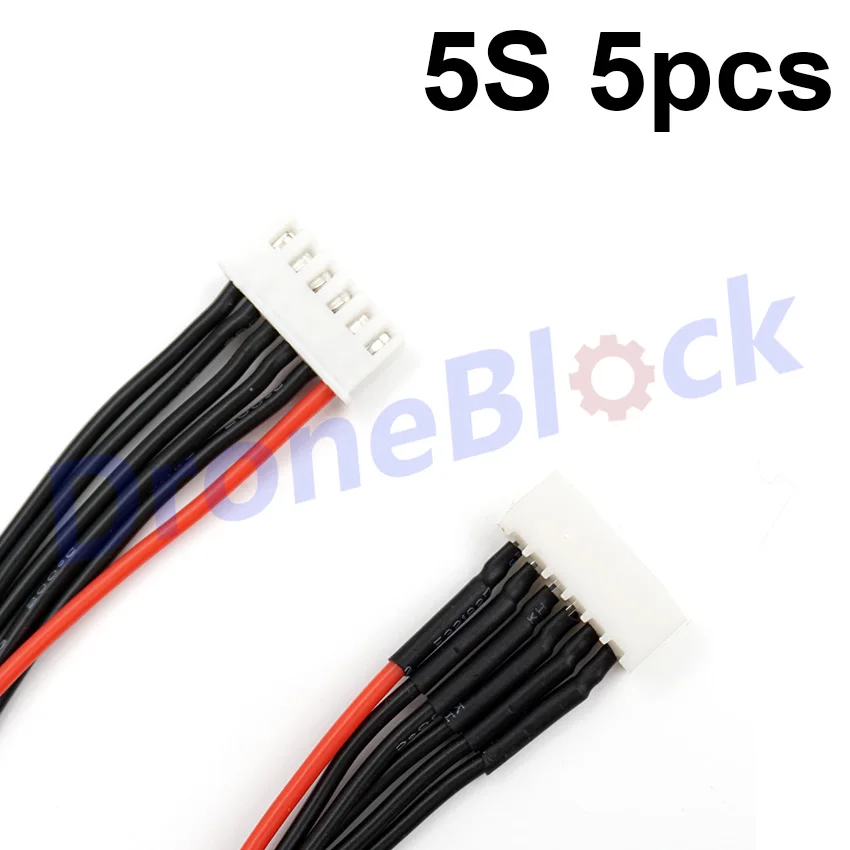 5S 5 шт. LiPo батарея зарядки расширенная линия/провода/разъем 22AWG 200 мм JST-XH балансировки силиконовый кабель 2S 3S 4S 5S 6S 7S 8S - Цвет: 5S