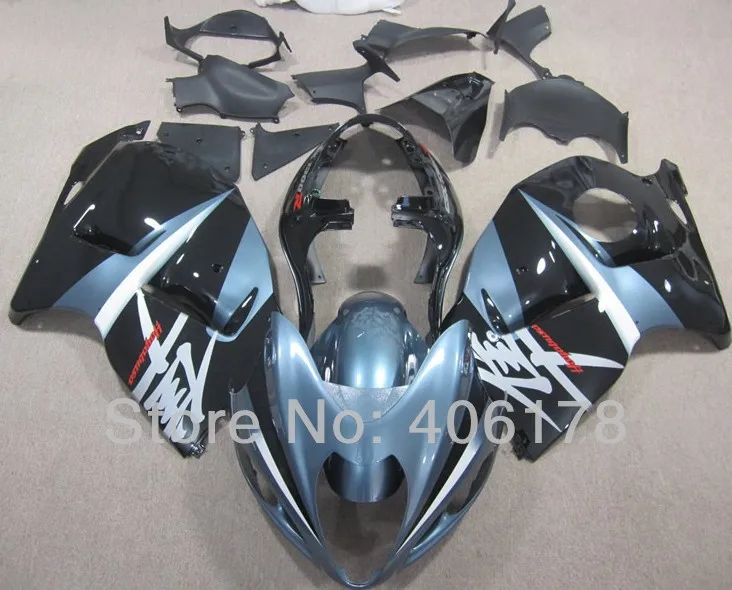 GSXR1300 99-07 для GSX-1300 Hayabusa 1999-2007 серый синий и черный мотоцикл Обтекатели(литье под давлением