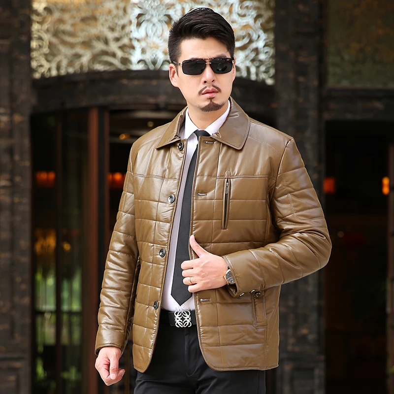 Модная зимняя кожаная куртка XL-7XL 8XL 9XL мужское утепленное пальто из искусственной