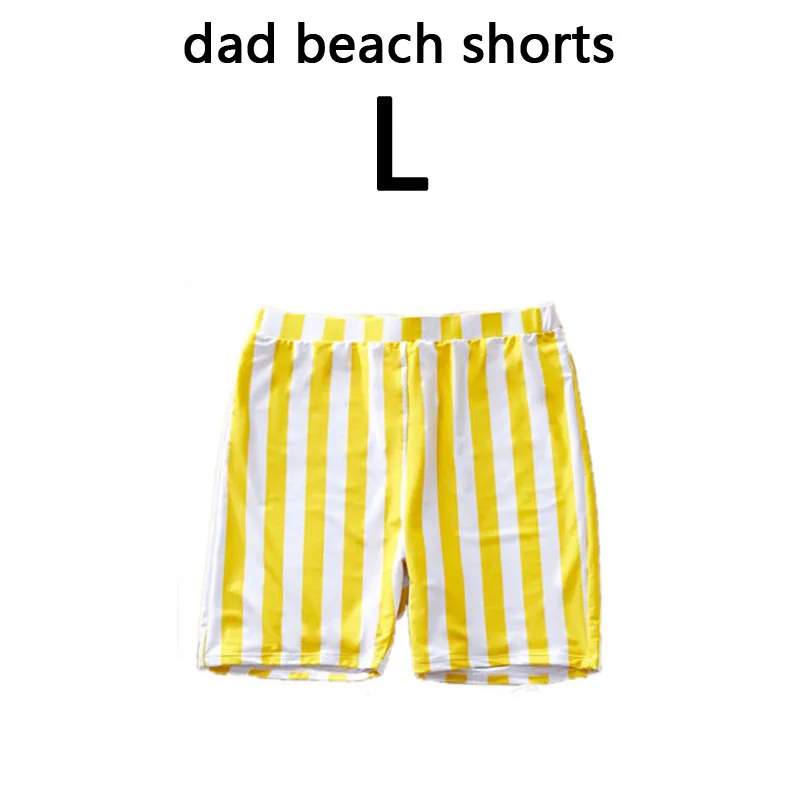 dad size L Купальник для мамы и дочки, мама и я, семейные купальники, желтый полосатый купальник, мужские пляжные шорты для мальчиков, Семейные комплекты, один предмет - Цвет: dad size L